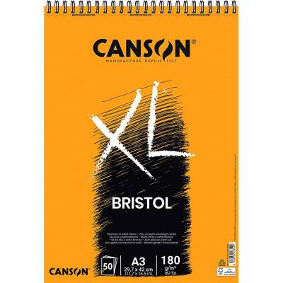 Canson XL Bristol Spiralli Çizim Defteri 180g 50 Yaprak A3