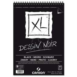 Canson - Canson XL Dessin Noir Siyah Çizim Bloğu 150g A4