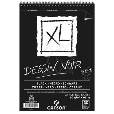 Canson XL Dessin Noir Siyah Çizim Bloğu 150g A5