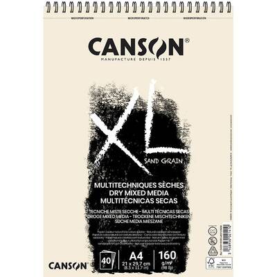 Canson XL Dry Mix Media Naturel Sand Paper Spiralli Defter 40 Yaprak 160g 21x29,7
