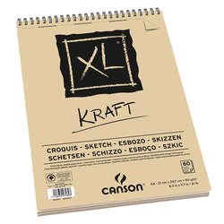 Canson - Canson XL Kraft Spiralli Eskiz Defteri 90gr 40 yaprak A4