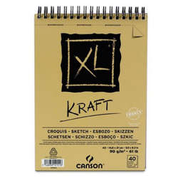 Canson - Canson XL Kraft Spiralli Eskiz Defteri 90gr 40 yaprak A5