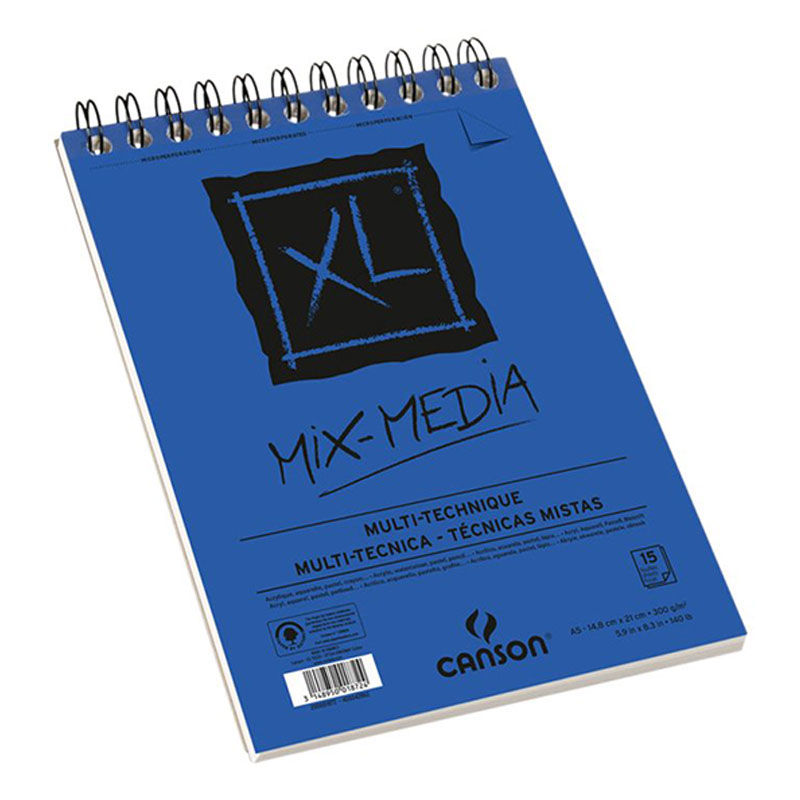 Canson Xl Mix Media Çok Amaçlı Spiralli Çizim Defteri 300 G A5