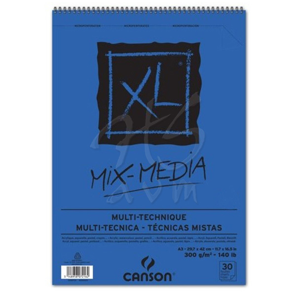 Canson Xl Mix Media Çok Amaçlı Spiralli Çizim Defteri 300 G A3