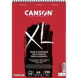 Canson - Canson XL Oil & Acrylic Spiralli Defter 30 Yaprak 290g 21x29,7