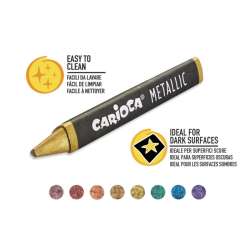 Carioca - Carioca Metallic Maxi Wax Crayons Yıkanabilir Pastel Boya 8li 43163 (1)