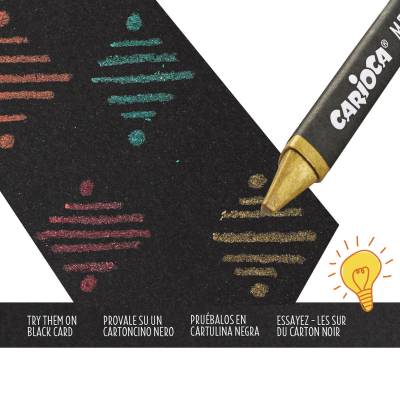 Carioca Metallic Maxi Wax Crayons Yıkanabilir Pastel Boya 8li 43163