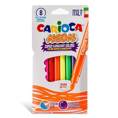 Carioca Neon Yıkanabilir Keçeli Kalem 8li 42785