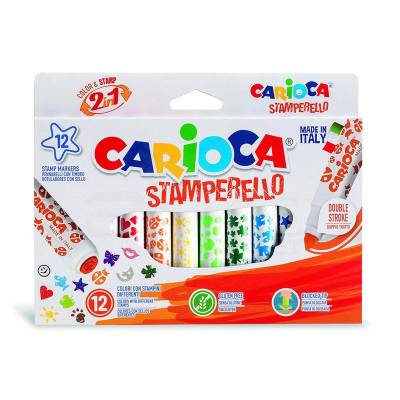 Carioca Stamperello Damga ve Keçeli Kalem Seti 12 Renk 42240