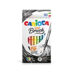 Carioca - Carioca Süper Brush Fırça Uçlu Keçeli Kalem Seti 10 Renk 42937