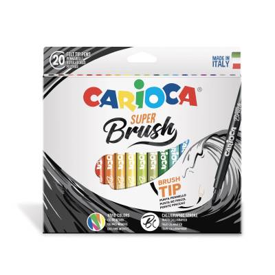 Carioca Süper Brush Fırça Uçlu Keçeli Kalem Seti 20 Renk 42968