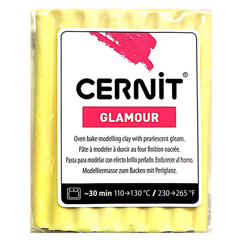 Cernit Glamour (metalik) Polimer Kil 56g 700 Yellow