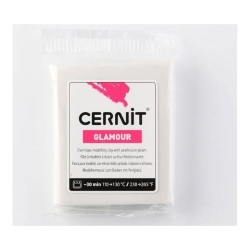 Cernit - Cernit Glamour (Metalik) Polimer Kil 56g 010 White
