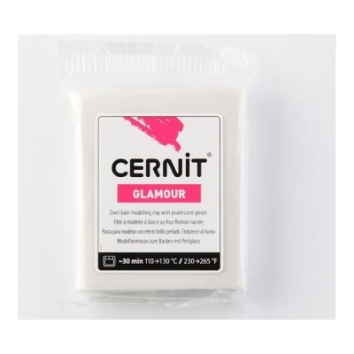 Cernit Glamour (Metalik) Polimer Kil 56g 010 White