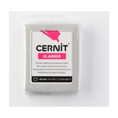 Cernit Glamour (Metalik) Polimer Kil 56g 080 Silver