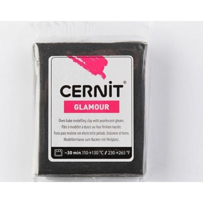Cernit Glamour (Metalik) Polimer Kil 56g 100 Black