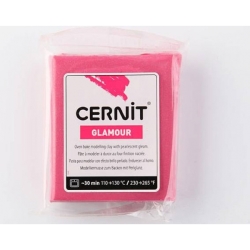 Cernit - Cernit Glamour (Metalik) Polimer Kil 56g 420 Carmin Red