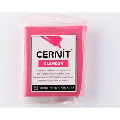 Cernit Glamour (Metalik) Polimer Kil 56g 420 Carmin Red