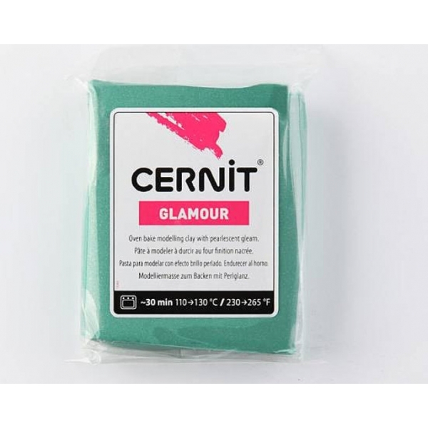 Cernit Glamour (metalik) Polimer Kil 56g 600 Green