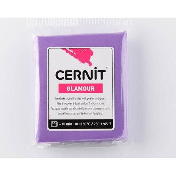 Cernit Glamour (metalik) Polimer Kil 56g 900 Violet