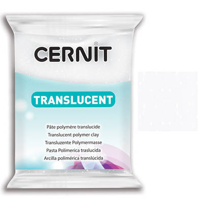 Cernit Translucent (Transparan) Polimer Kil 56g 010 White Glitter