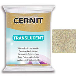 Cernit - Cernit Translucent (Transparan) Polimer Kil 56g 050 Glitter Gold