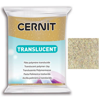 Cernit Translucent (Transparan) Polimer Kil 56g 050 Glitter Gold