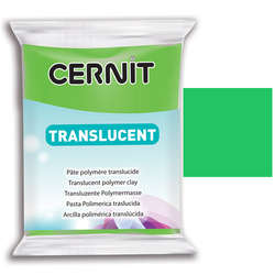 Cernit - Cernit Translucent (Transparan) Polimer Kil 56g 605 Lime Green