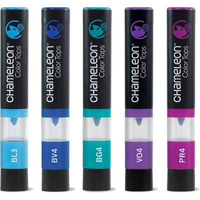 Chameleon Color Tops Marker Kalem 5li Set Cool Tones