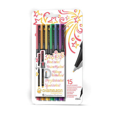 Chameleon Fineliner Çoklu Renk Sistemli Kalem 0.3mm 6lı Primary