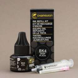 Chameleon - Chameleon Ink Refill BK4 Deep Black 25ml