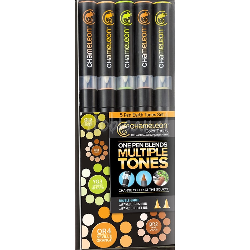 Chameleon Marker Kalem 5li Set Earth Tones