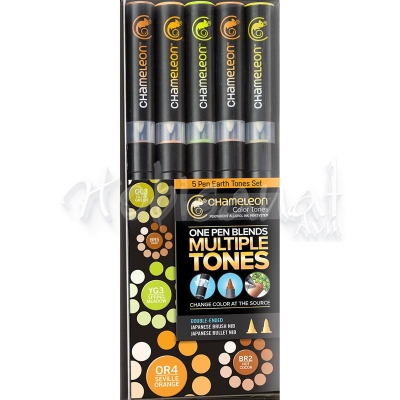 Chameleon Marker Kalem 5li Set Earth Tones