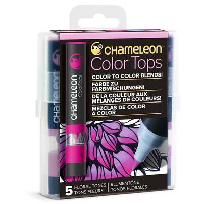 Chameleon Color Tops Marker Kalem 5li Set Floral Tones