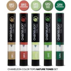 Chameleon - Chameleon Color Tops Marker Kalem 5li Set Nature Tones (1)