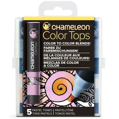 Chameleon Color Tops Marker Kalem 5li Set Pastel Tones