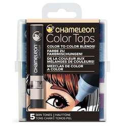 Chameleon - Chameleon Color Tops Marker Kalem 5li Set Skın Tones