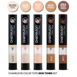 Chameleon - Chameleon Color Tops Marker Kalem 5li Set Skın Tones (1)