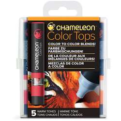 Chameleon - Chameleon Color Tops Marker Kalem 5li Set Warm Tones