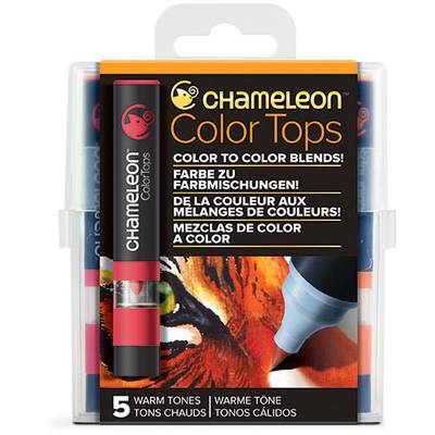 Chameleon Color Tops Marker Kalem 5li Set Warm Tones