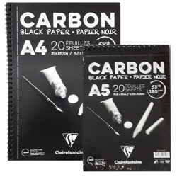 Clairefontaine - Clairefontaine Carbon Black Paper Spiralli 120g