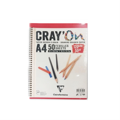 Clairefontaine Crayon Çizim Blok Spiralli 120g A4 50 Sayfa