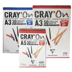 Clairefontaine - Clairefontaine Crayon Çizim Blok Spiralli 120g