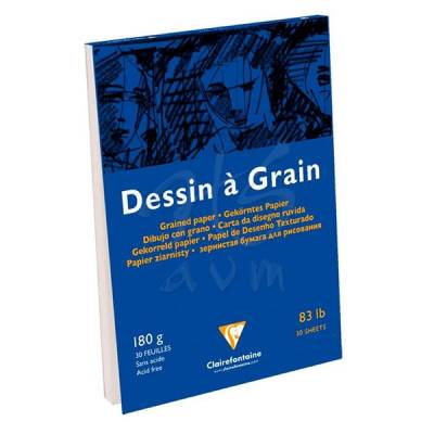 Clairefontaine Dessin a Grain İnce Dokulu Çizim Bloğu 180g 30Y A5