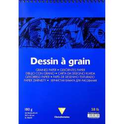 Clairefontaine - Clairefontaine Dessin a Grain Spiralli Çizim Bloğu 180g 30 Y A3