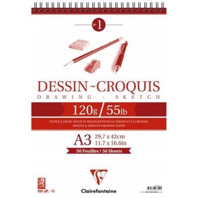 Clairefontaine Dessin Croquis Çizim Defteri 120g 50 Yaprak 29,7x42,0