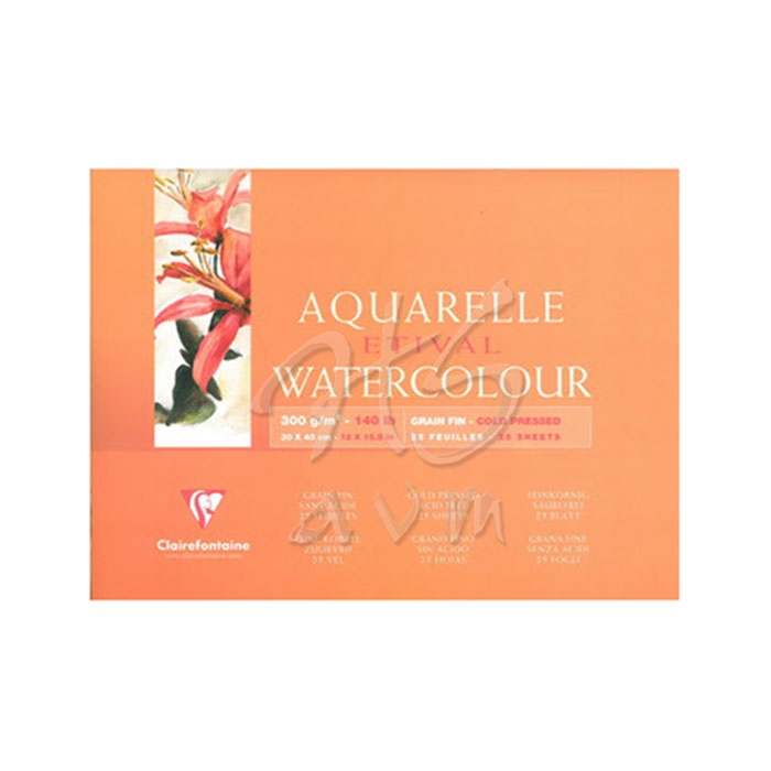 Clairefontaine Etival Sulu Boya Blok 30 Yaprak 300g 30x40cm