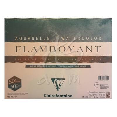 Clairefontaine Flamboyant Sulu Boya Blok 250g 24x32cm 10 Yaprak