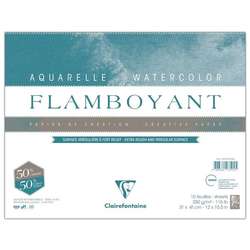 Clairefontaine - Clairefontaine Flamboyant Sulu Boya Blok 250g 31x41cm 10 Yaprak