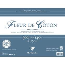 Clairefontaine - Clairefontaine Fleur De Cotton Çok Amaçlı Blok 300g 10 Yaprak 18x24cm